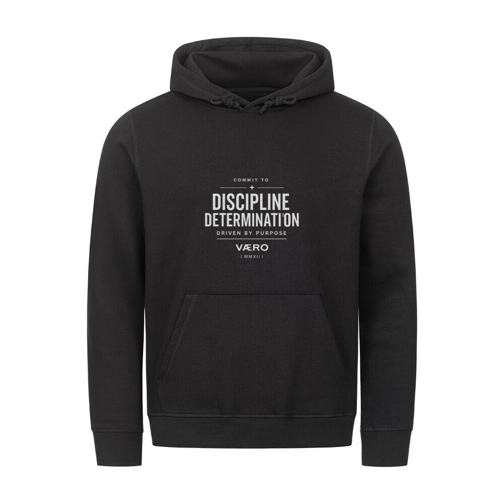 Premium Organic Hoodie – Commit to Discipline by VAERO - Vaero Atelier