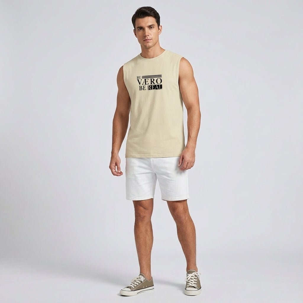 Sleeveless Oversized Tee – Be Vero Be Real - Vaero Atelier